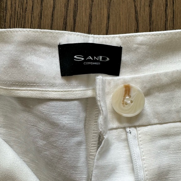 Sand Copenhagen Linen Blend White Shorts - Size 34 - Picture 3 of 5